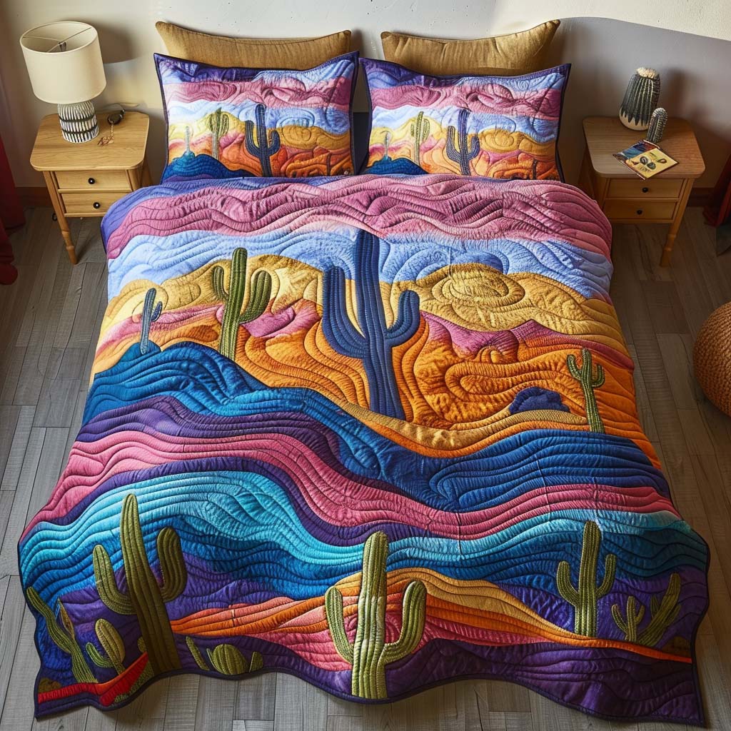 Gentle Desert Breeze Bamboo Quilt Bedding Set