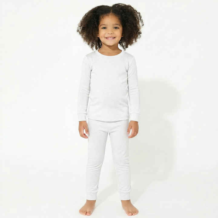 Two Piece Pajama Set In White