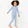 Bamboo Two Piece Pajama Set In Light Steel Blue