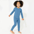 Bamboo Two Piece Pajama Set In Steel Blue