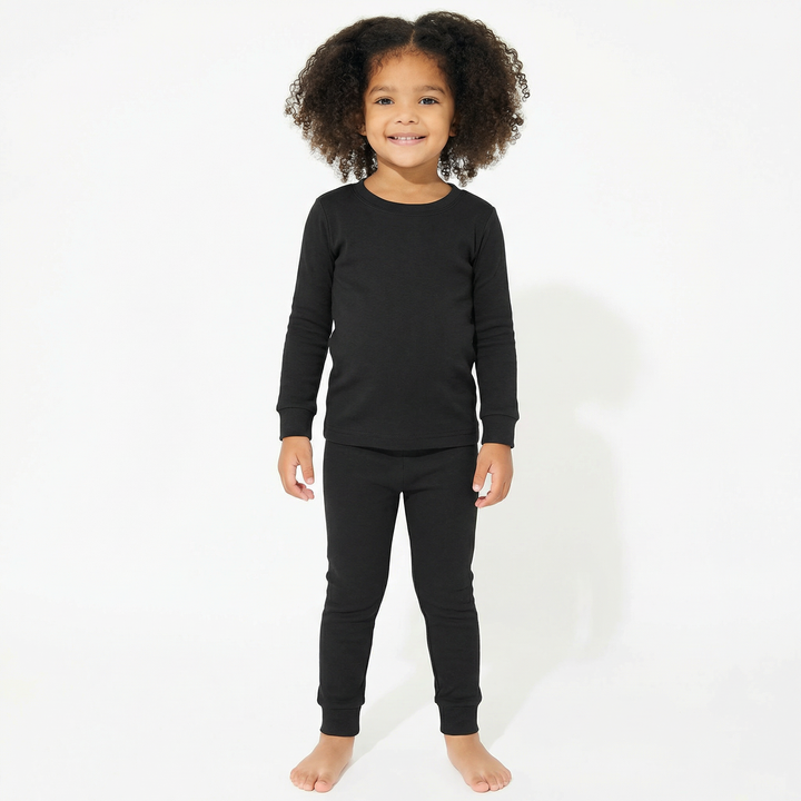 Two Piece Pajama Set In Black