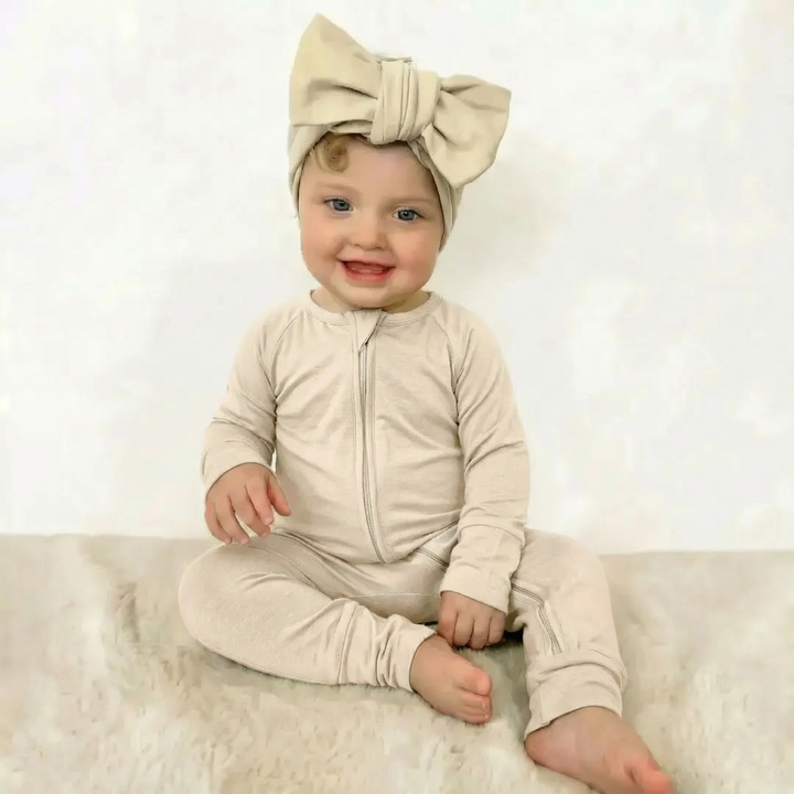 Convertible Zippered Romper in Antique White