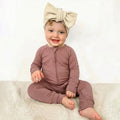 Rosy Brown Bamboo Convertible Zippered Romper