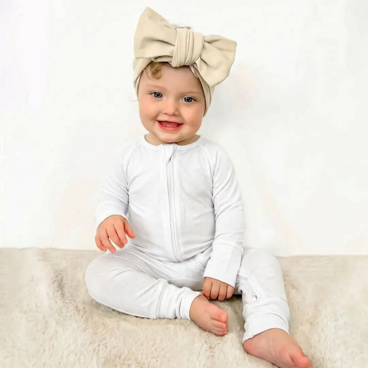 Convertible Zippered Romper in White