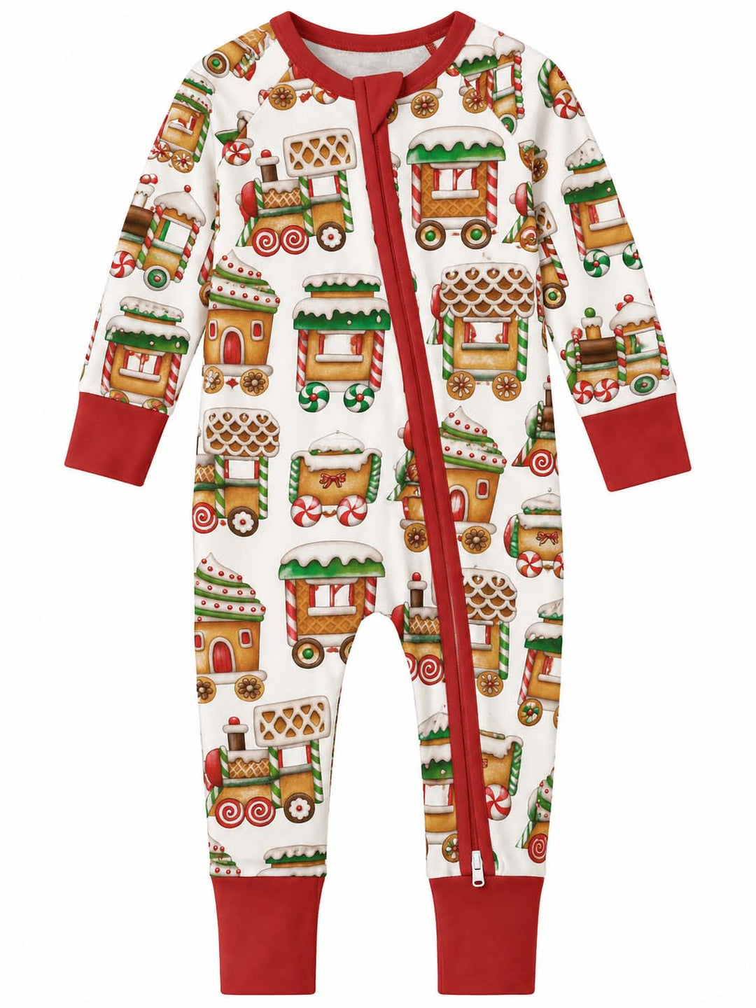 Gingerbread Christmas Train Bamboo Convertible Zippy