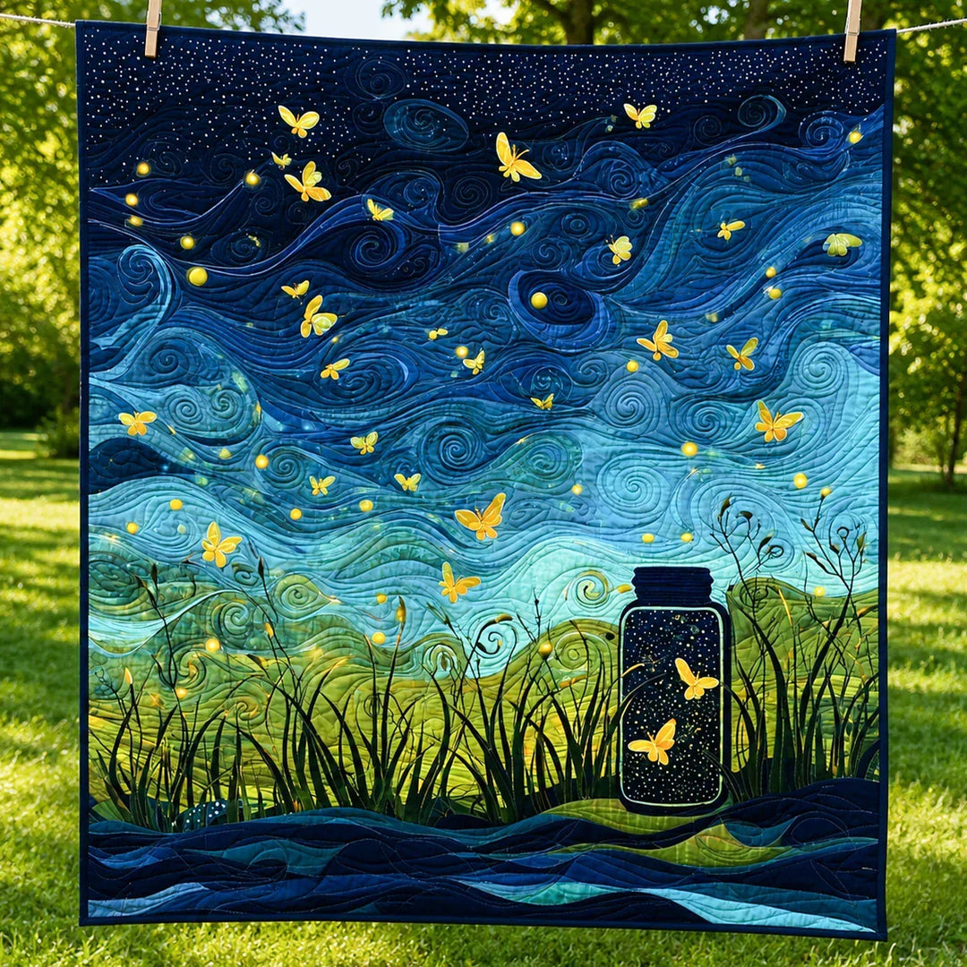 Glowing Meadow Bamboo Quilt Blanket