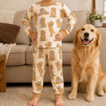 Golden Puppy Playtime Bamboo Two Piece Long Sleeve Pajama Set