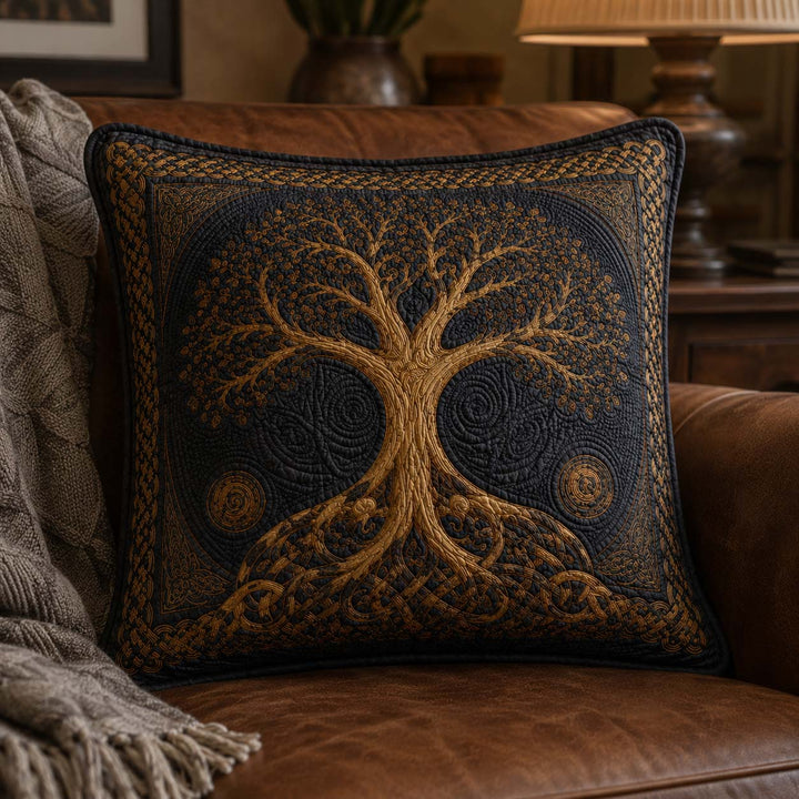 Golden Roots Bamboo Quilt Pillow Case