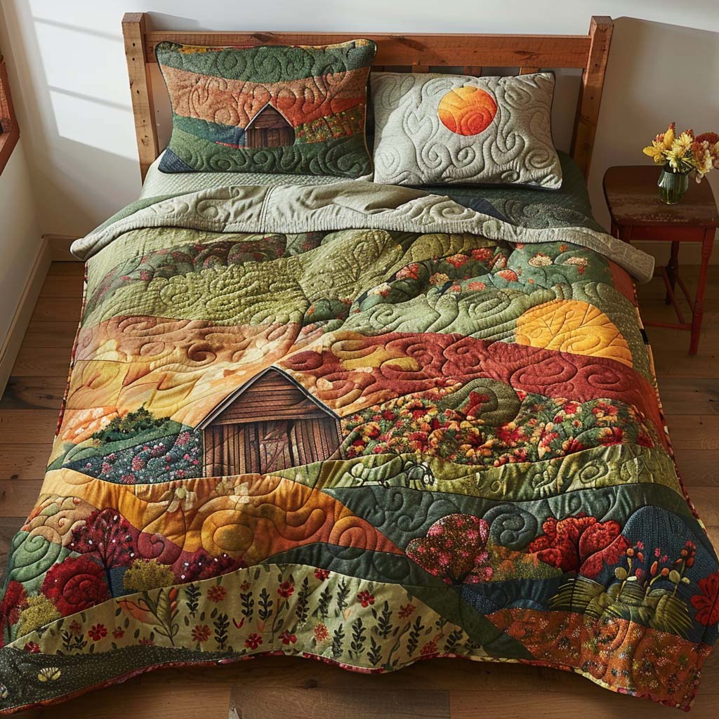 Golden Summer Escape Bamboo Quilt Bedding Set