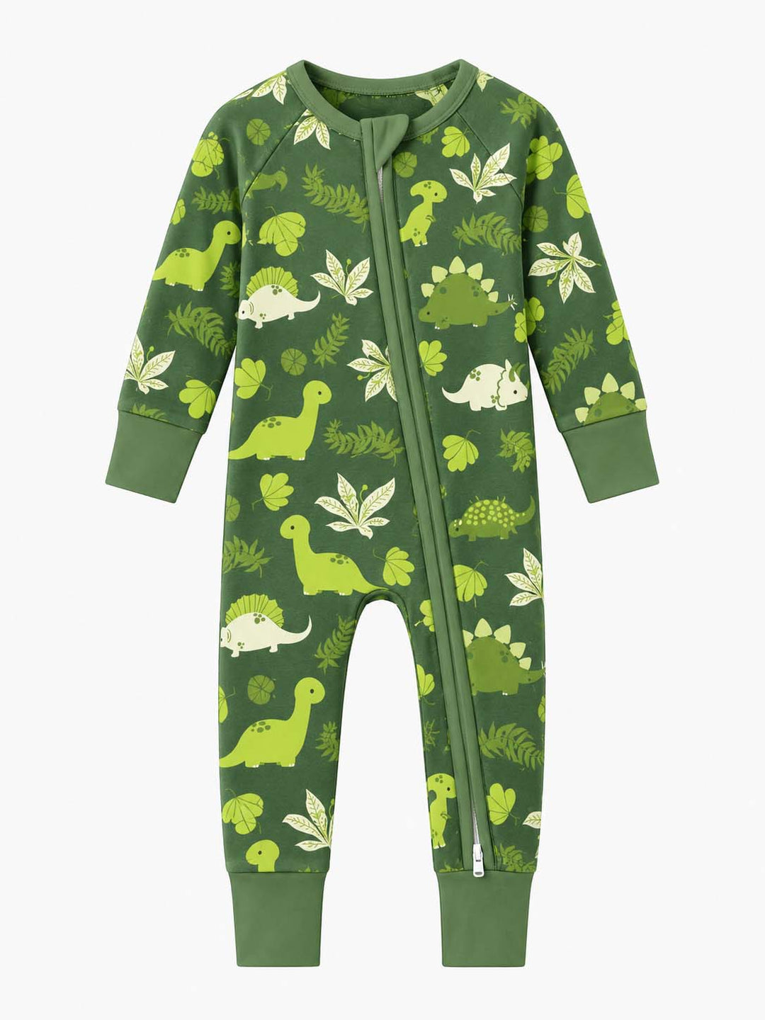 Green Dinosaur Forest Bamboo Convertible Zippy