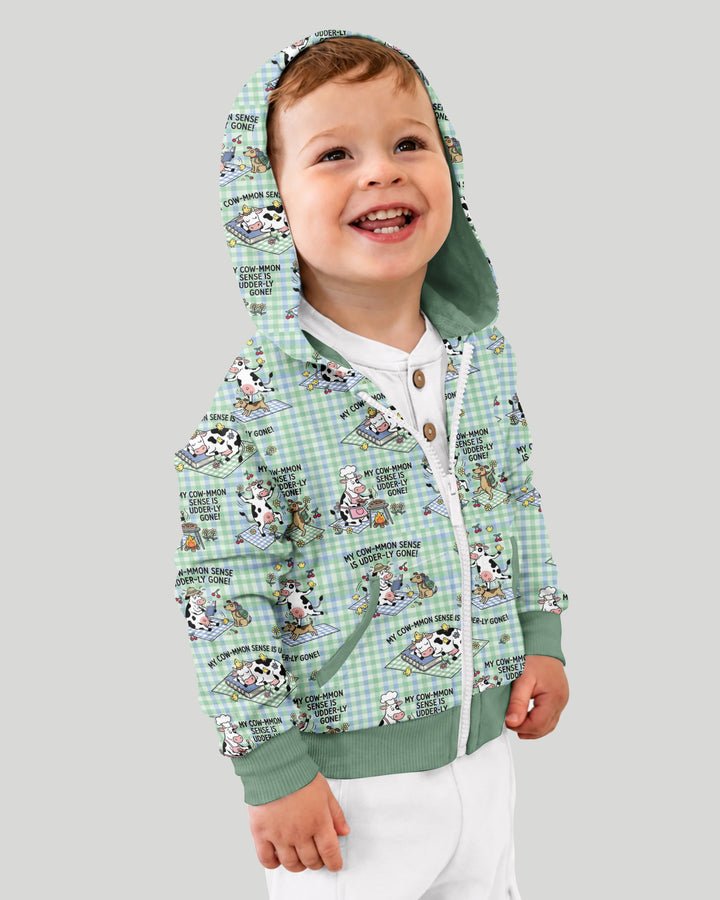 Common Sense Is Udderly Gone Bamboo Zip Hoodie