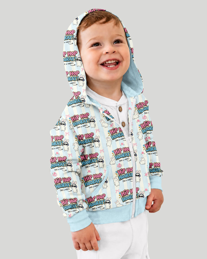 Hip Hop Bunny Bamboo Zip Hoodie