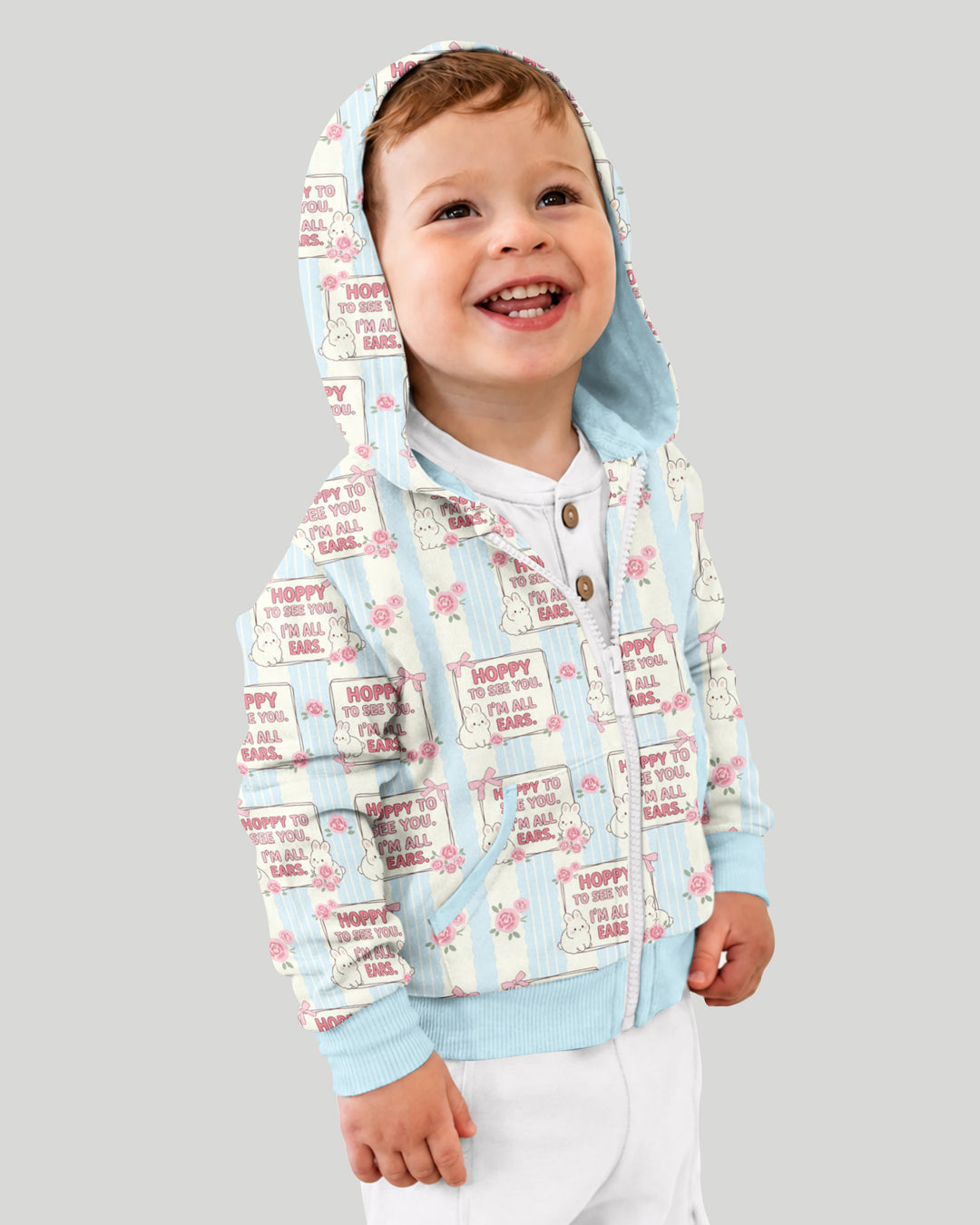 Hoppy To See You Bamboo Zip Hoodie