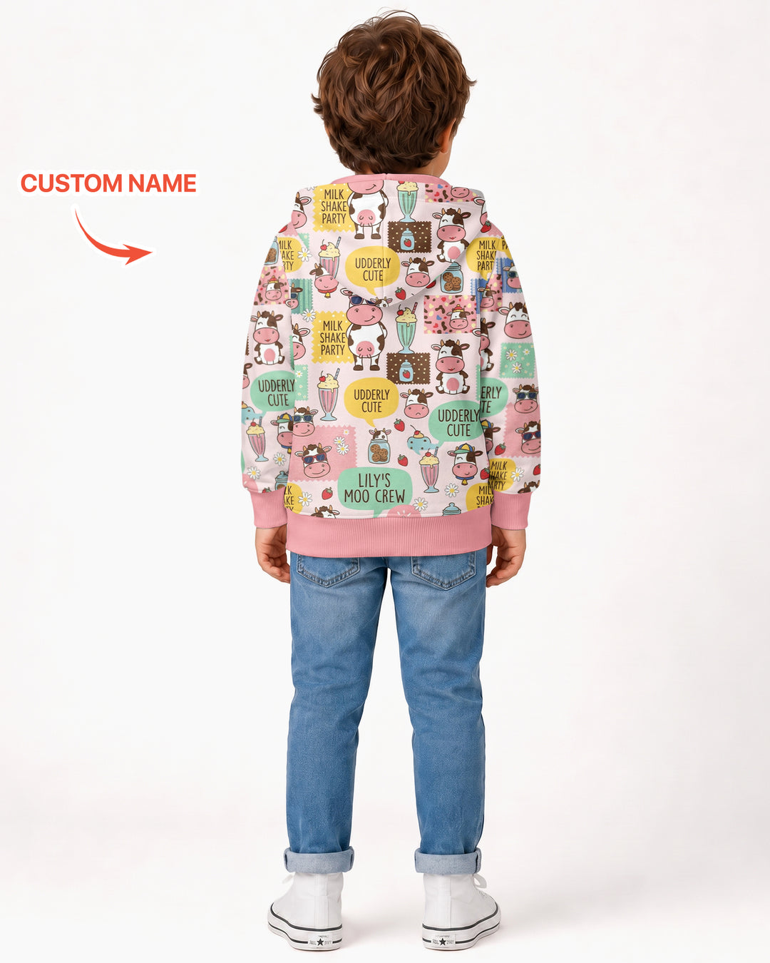 Custom Name The Milkshake Secret Society Bamboo Zip Hoodie