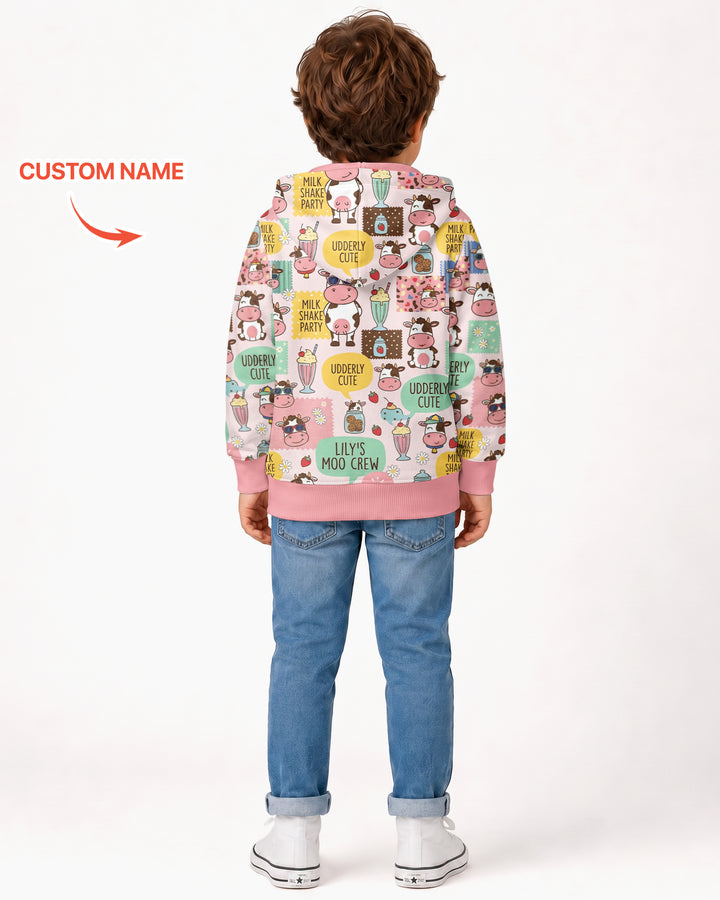 Custom Name The Milkshake Secret Society Bamboo Zip Hoodie