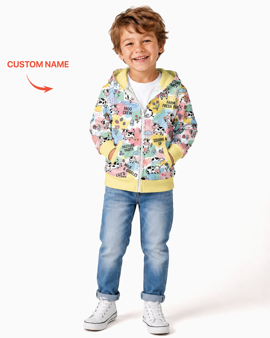 Custom Name Can’t Keep Us In The Barn Bamboo Zip Hoodie