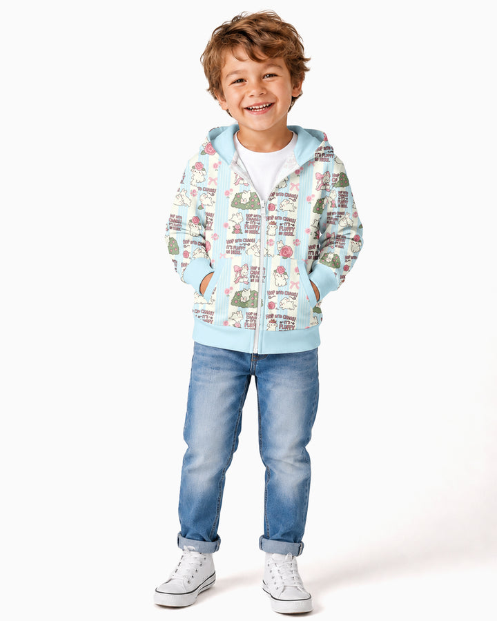Hop Into Chaos Bamboo Zip Hoodie