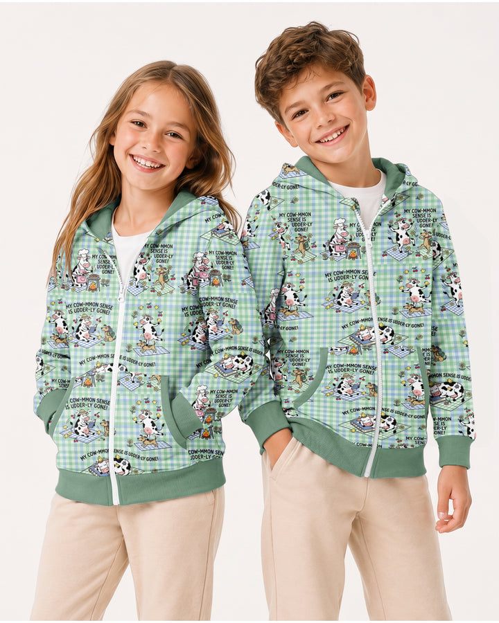 Common Sense Is Udderly Gone Bamboo Zip Hoodie
