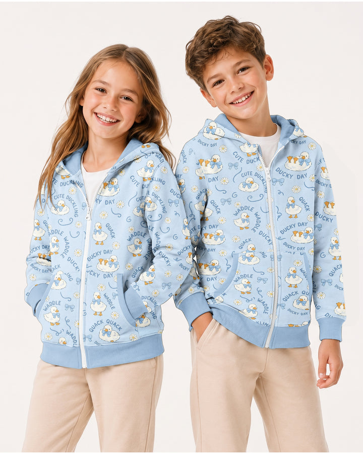 Happy Ducky Day Bamboo Zip Hoodie