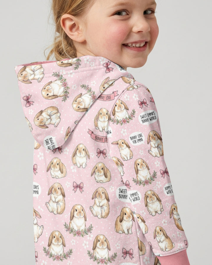 Sweet Bunny Worlds Bamboo Zip Hoodie