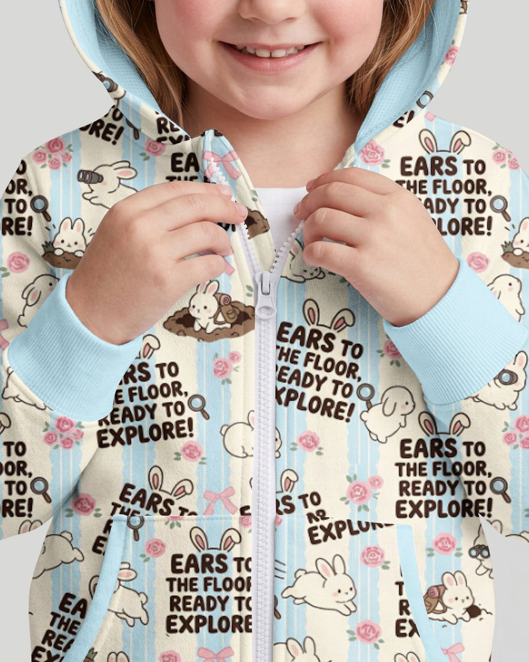 Ears To The Floor Bamboo Zip Hoodie