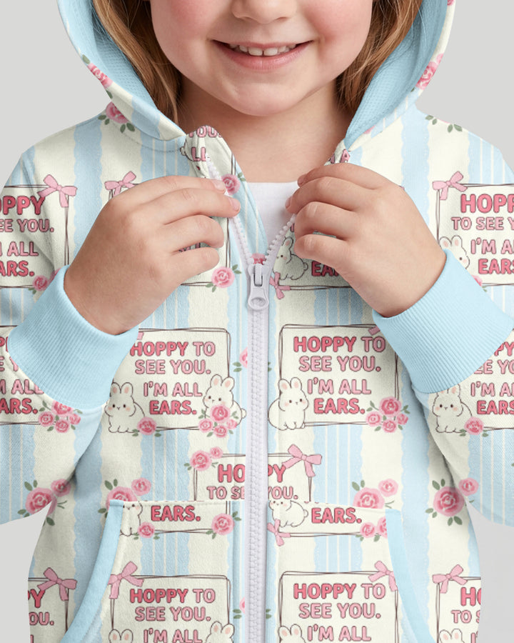 Hoppy To See You Bamboo Zip Hoodie