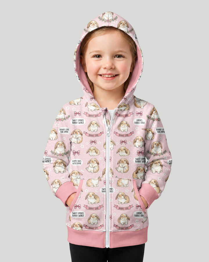 Sweet Bunny Worlds Bamboo Zip Hoodie