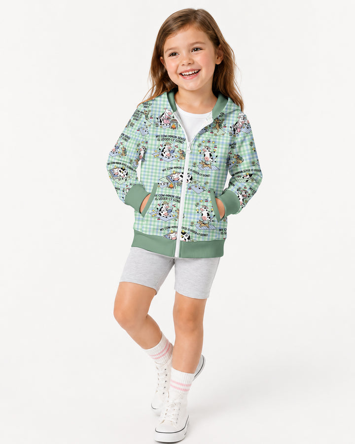 Common Sense Is Udderly Gone Bamboo Zip Hoodie