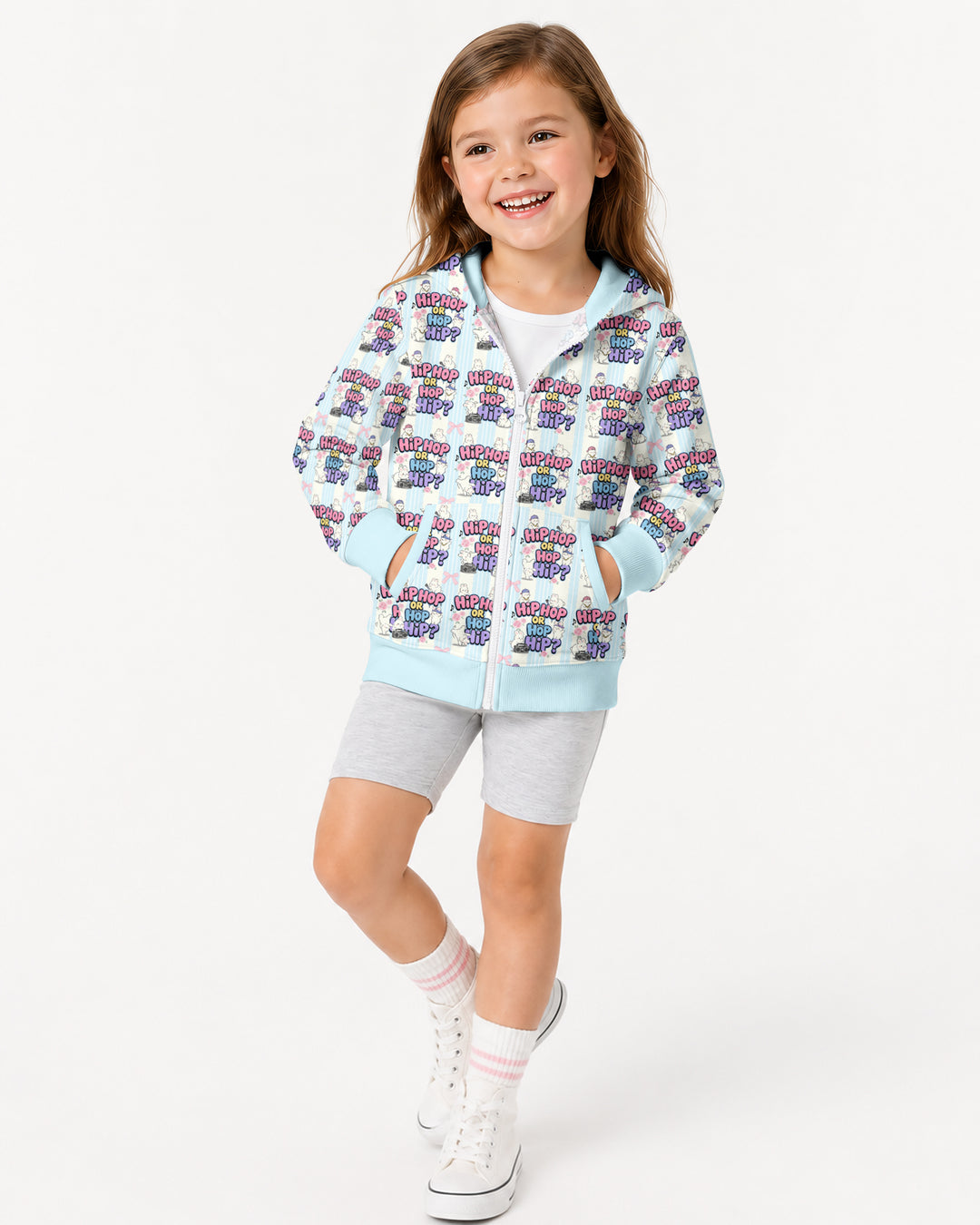 Boombox Bunny Bamboo Zip Hoodie
