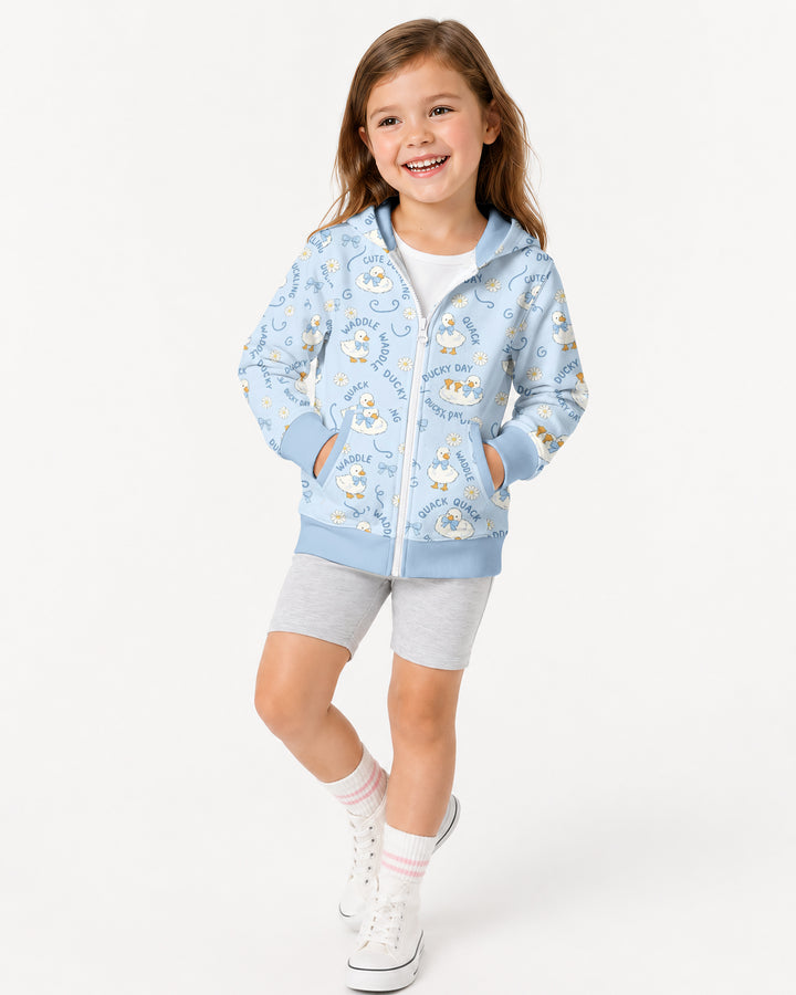 Happy Ducky Day Bamboo Zip Hoodie