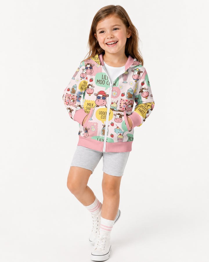 Custom Name The Milkshake Secret Society Bamboo Zip Hoodie