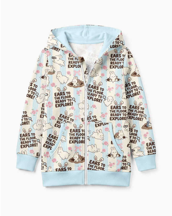 Ears To The Floor Bamboo Zip Hoodie