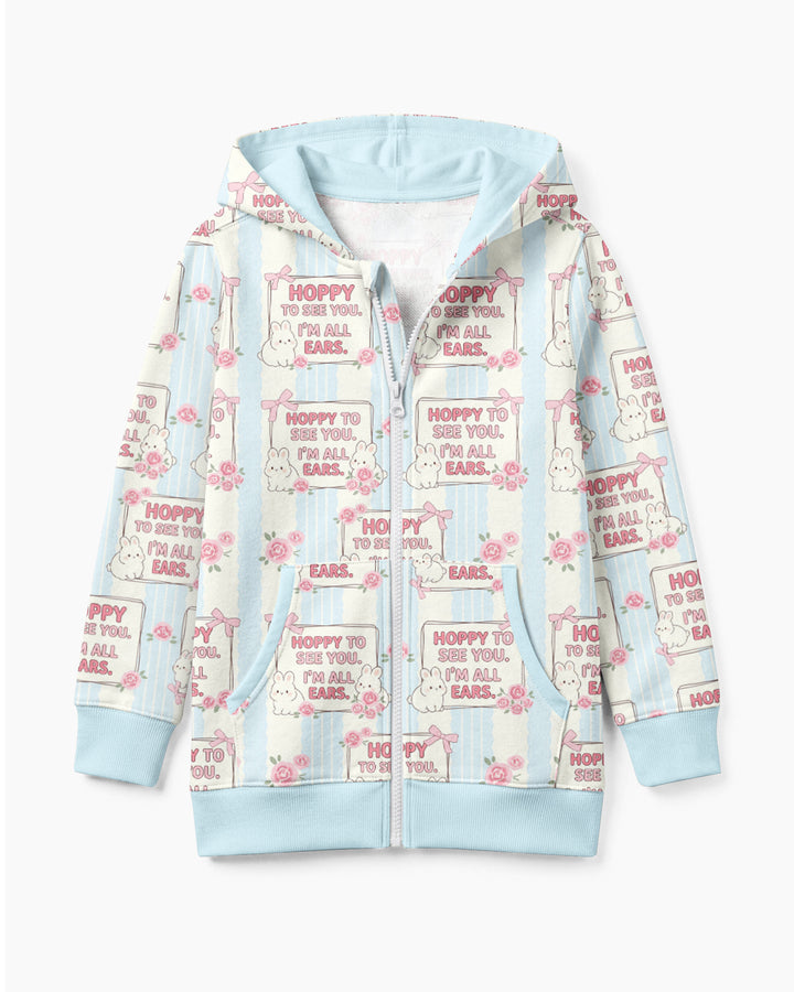 Hoppy To See You Bamboo Zip Hoodie