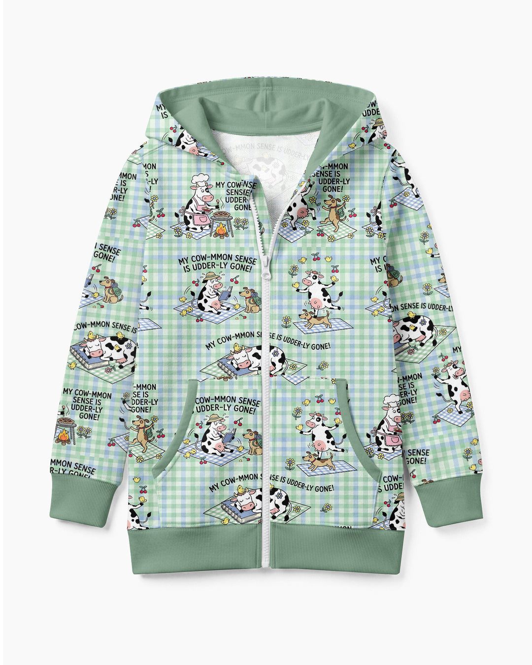 Common Sense Is Udderly Gone Bamboo Zip Hoodie