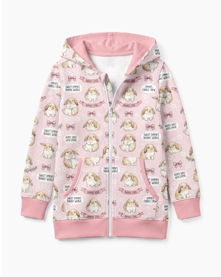 Sweet Bunny Worlds Bamboo Zip Hoodie
