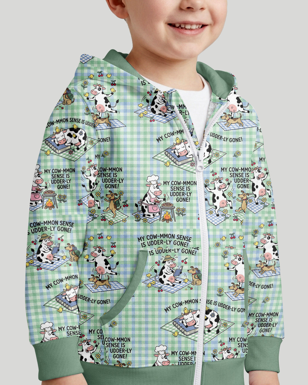 Common Sense Is Udderly Gone Bamboo Zip Hoodie