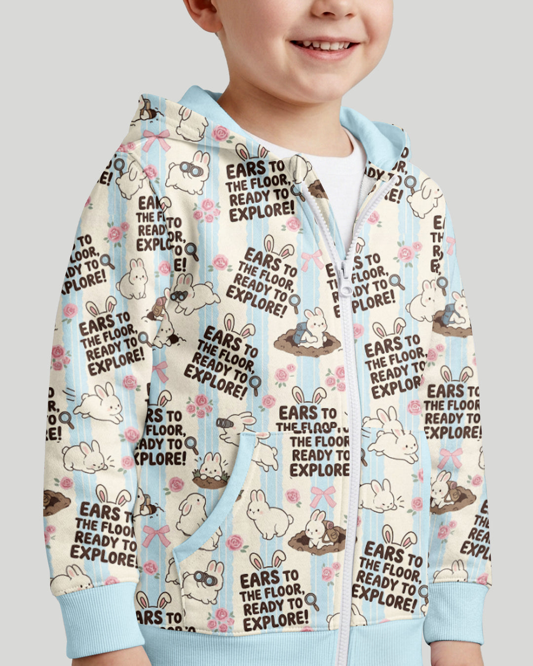 Ears To The Floor Bamboo Zip Hoodie