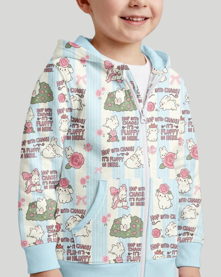 Hop Into Chaos Bamboo Zip Hoodie