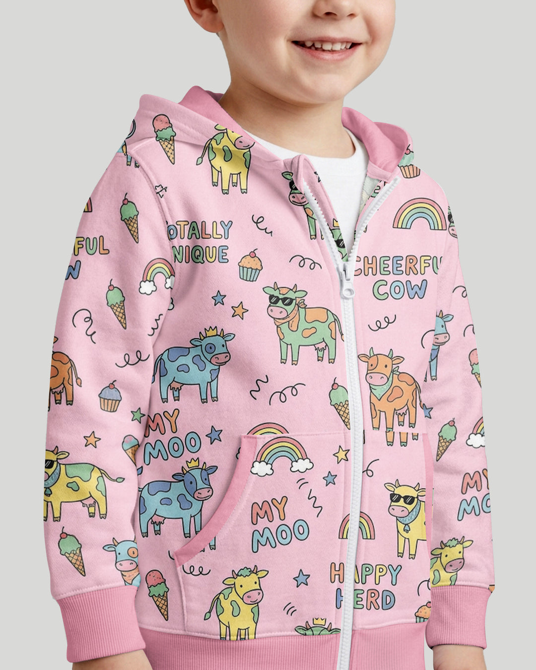 Not Your Ordinary Cow Bamboo Zip Hoodie