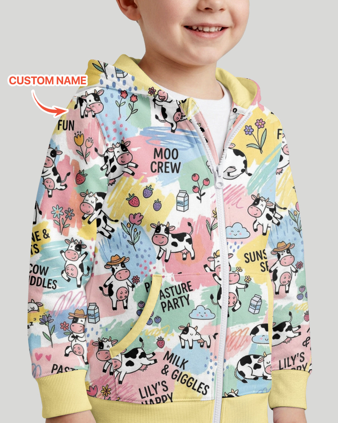 Custom Name Can’t Keep Us In The Barn Bamboo Zip Hoodie