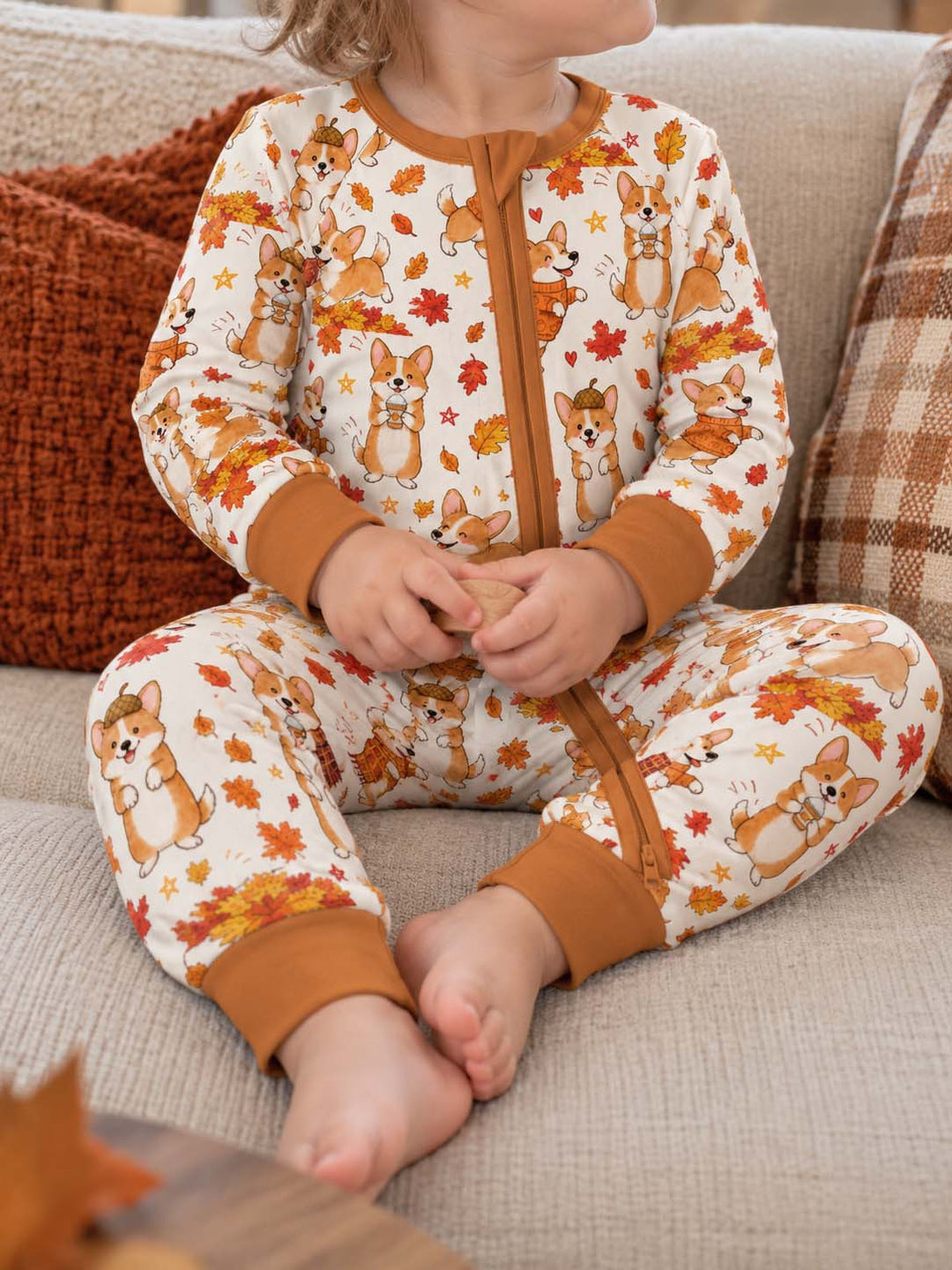 Happy Fall Corgis Bamboo Convertible Zippy