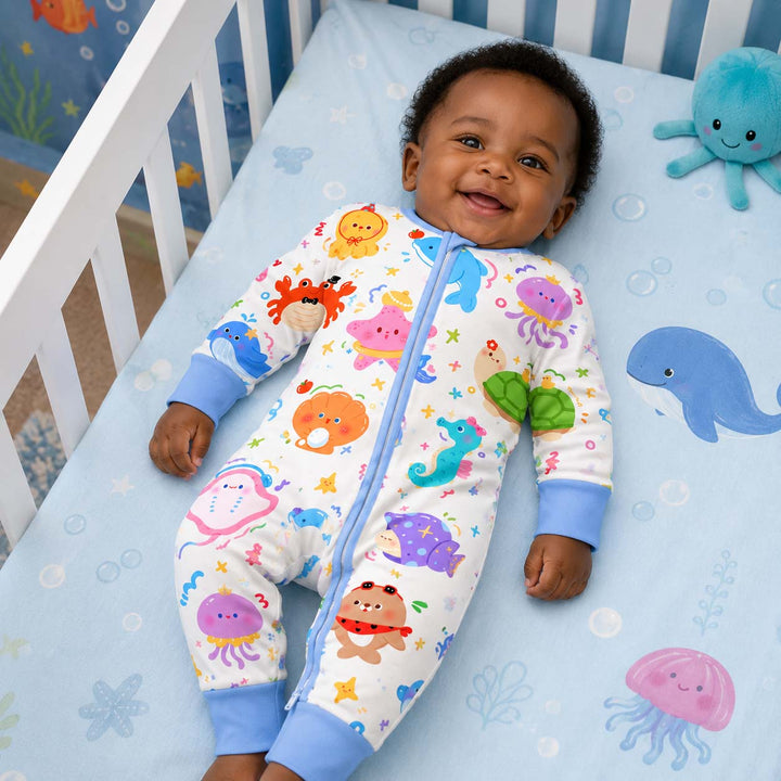 Happy Sea Animals Bamboo Convertible Zippy