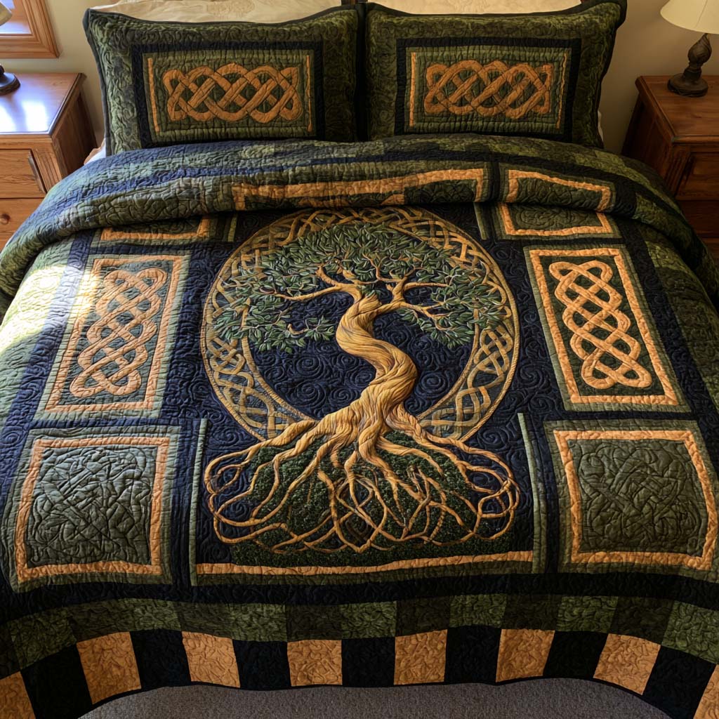 Harmony Life Tree Bamboo Quilt Bedding Set