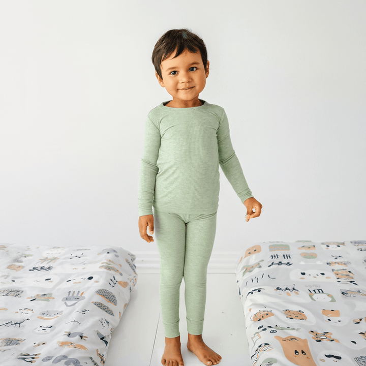 Ribbed Two Piece Pajama Set