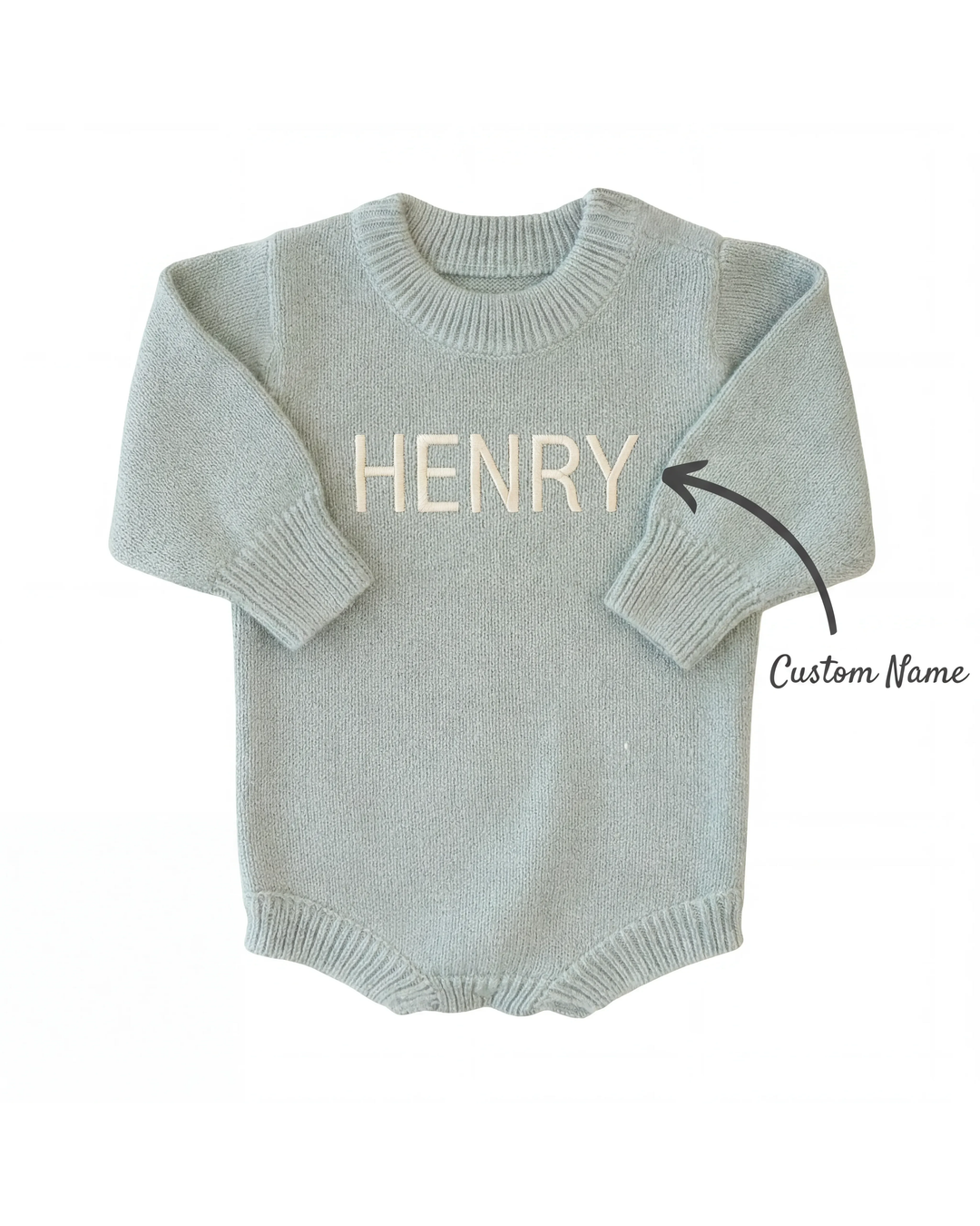 Custom Name Knit Sweater Bubble