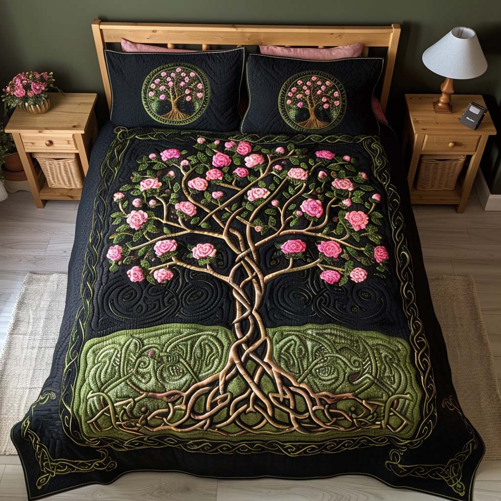 Heritage Tree Bamboo Quilt Bedding Set