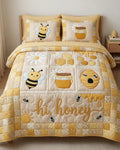 Hi Honey Bambus-Steppbett-Set