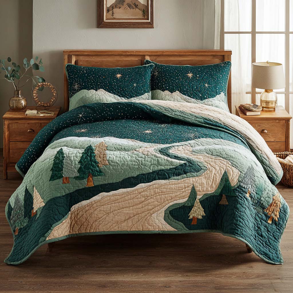 Hidden Forest Trail Bamboo Quilt Bedding Set