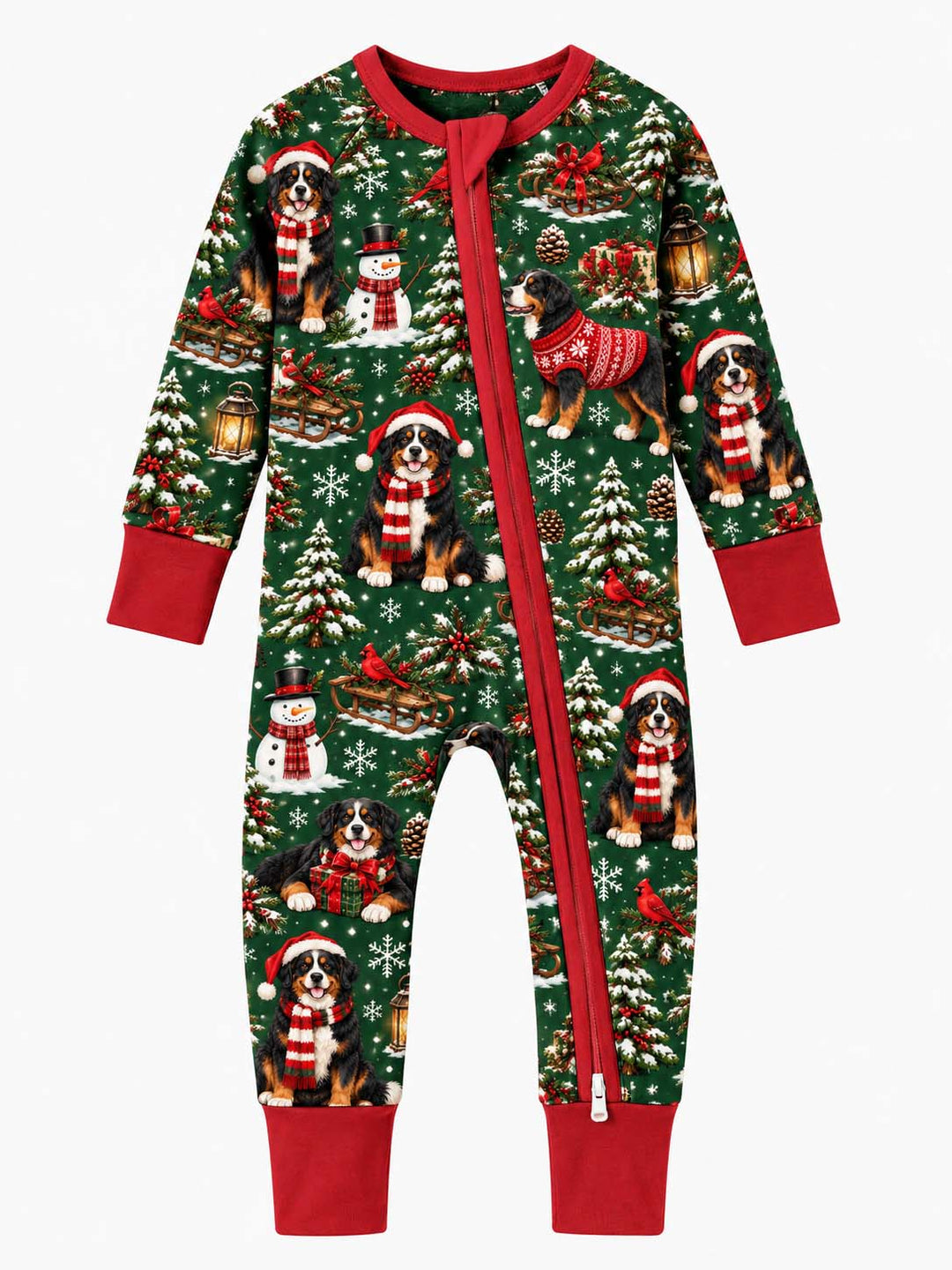 Holly Bernese Christmas Bamboo Convertible Zippy