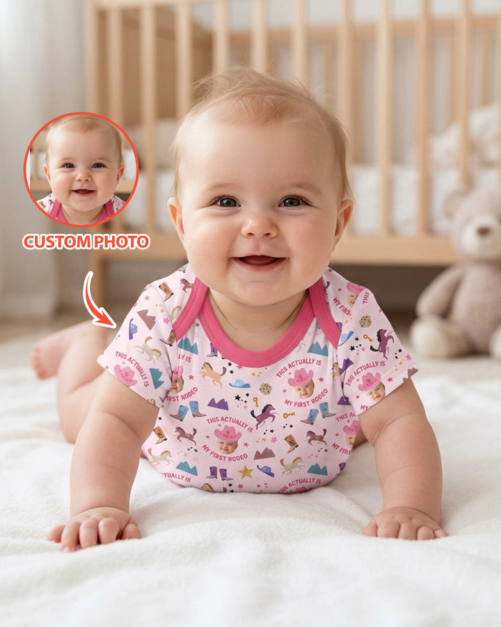 Custom Photo This Actually Is My First Rodeo Bamboo Bodysuit